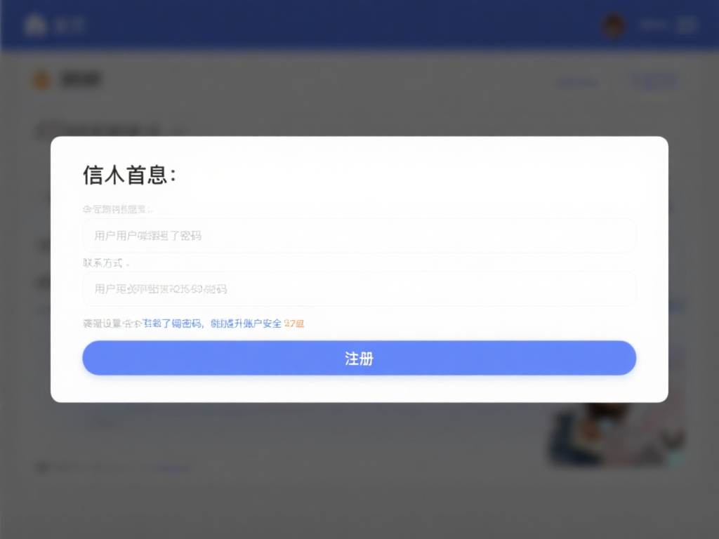 填写基本信息：点击首页的注册按钮后，你需要输入一些